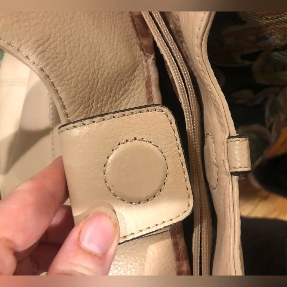 B. Makowsky Beige Genuine Leather Handbag |Blush Beige Tan Purse